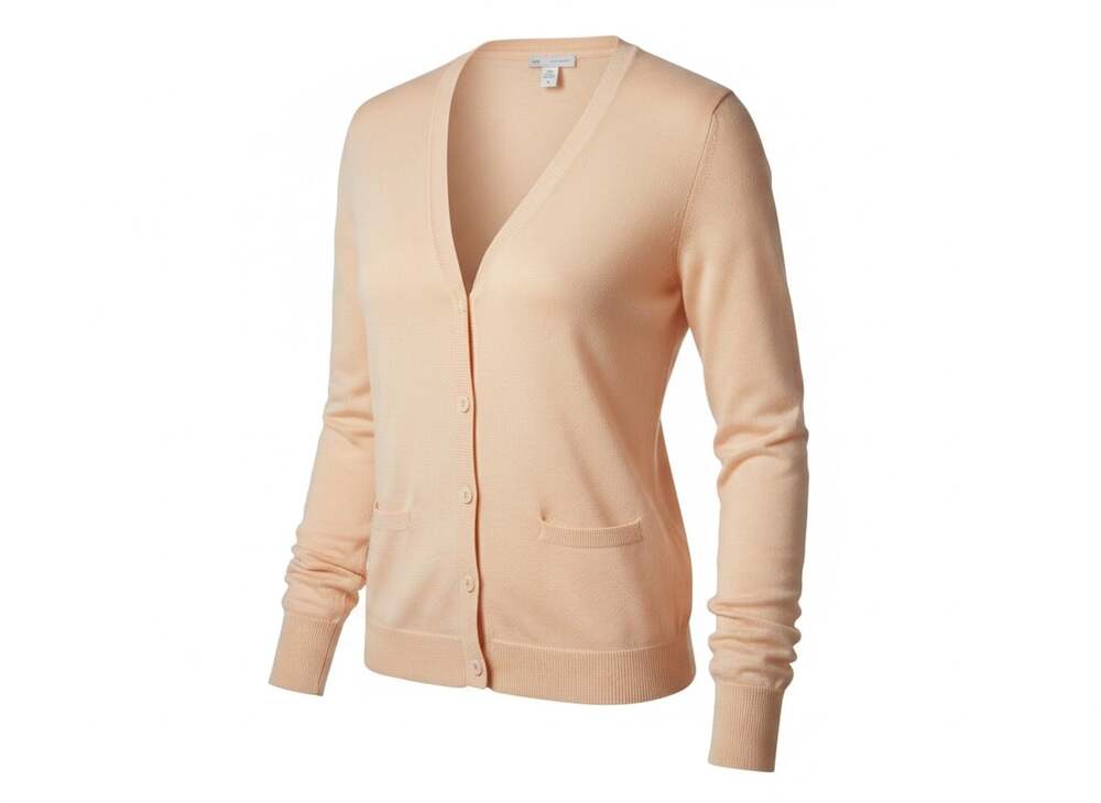 Gap Silk & Cashmere Blend V-Neck Cardigan Sweater Peach Sz S Party Resort Spring